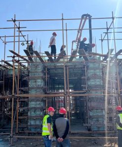 On-site casting with plastic formwork, construction example