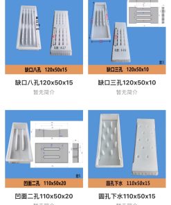 Gutter cover, with drain holes, plastic mold, plastic formwork